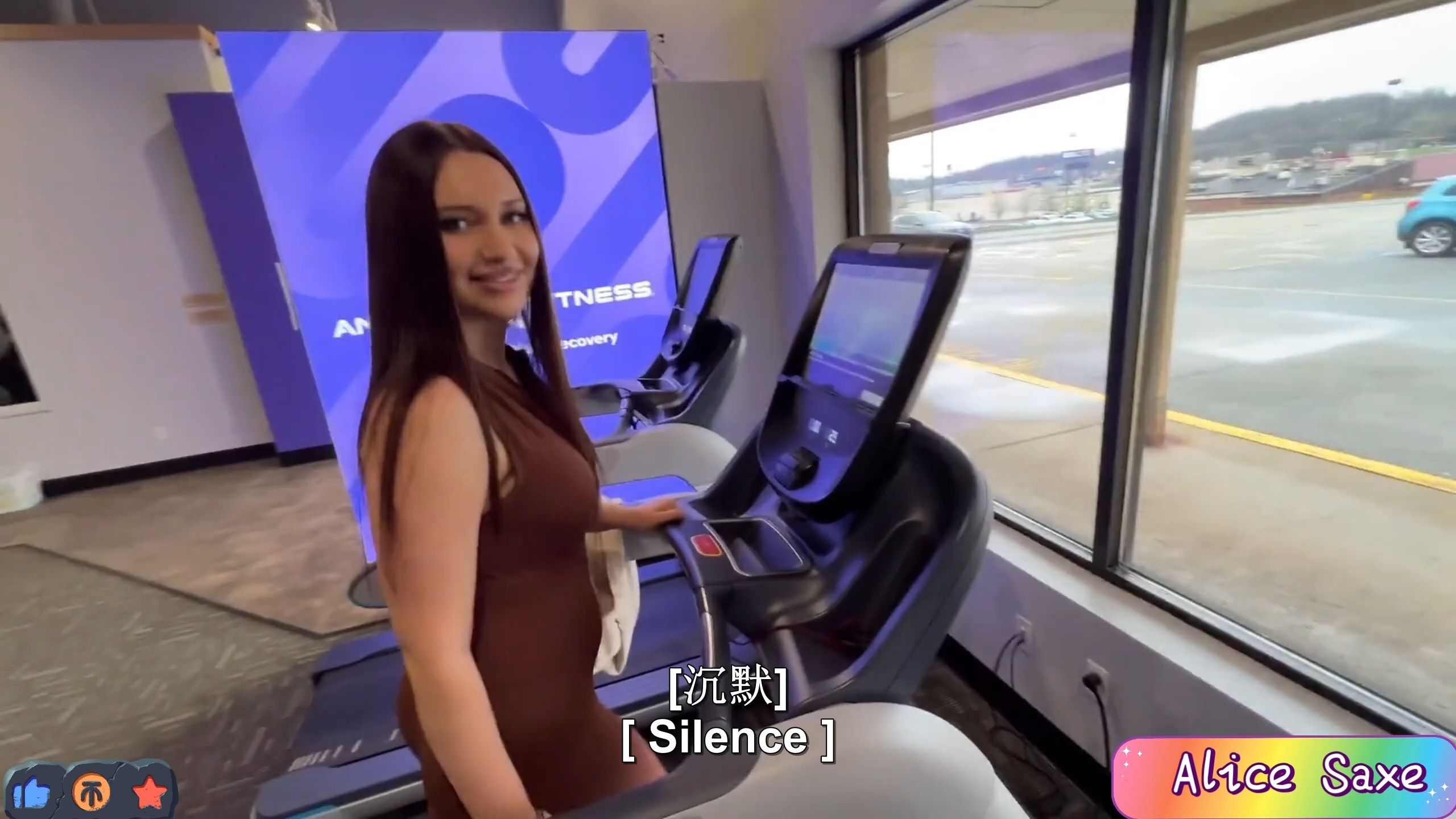 捷克街头-空气刘海红色中长发的贫乳偶像